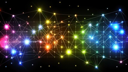 Abstract colorful network connection.
