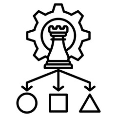 Diversification strategy icon