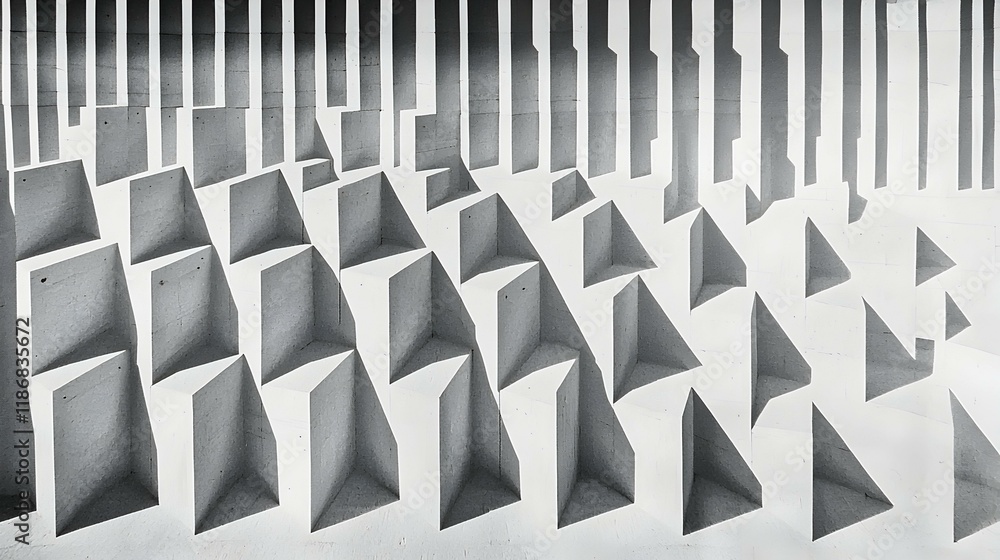 Aufkleber abstract grayscale image of geometric shapes creating a mesmerizing pattern. ideal for modern design