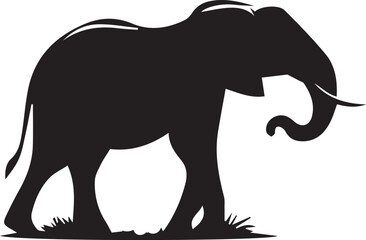 Obraz premium Elephant silhouette vector EPS