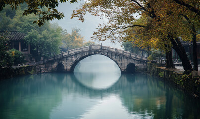 Fototapeta premium A bridge over a river