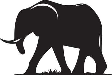 Fototapeta premium Elephant silhouette vector EPS