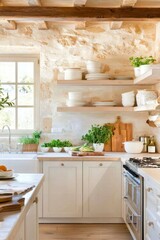 Charming rustic kitchen decor cozy home interior design warm atmosphere natural lighting inviting space