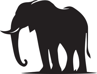 Obraz premium Elephant silhouette vector EPS