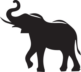 Elephant silhouette vector EPS