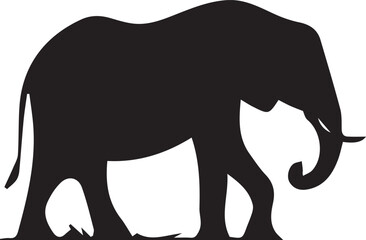 Elephant silhouette vector EPS