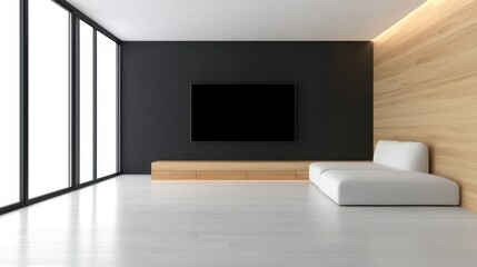 Sleek and Stylish 3D Render of Modern Wohnzimmer Interior