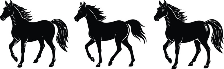 Horse silhouette vector illustration