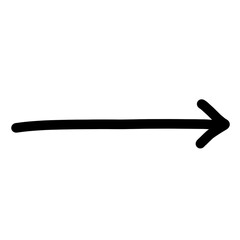 Fototapeta premium Hand drawn arrow icon on a transparent background