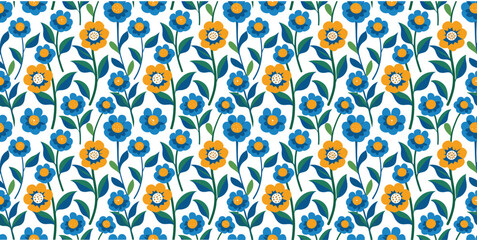 Simple wildflower soft light floral background wallpaper pattern ,Generative AI