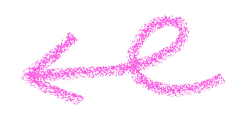 Hand drawn simple arrow drawn with wax crayon, chalk or charcoal. Uneven dry texture for underlining highlighting. Pencil drawn lines, strikethrough, grungy vector isolated on white