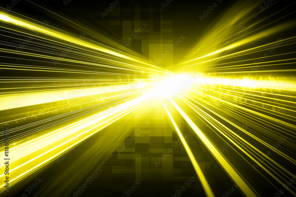 Poster bright abstract rays emanate from a central point