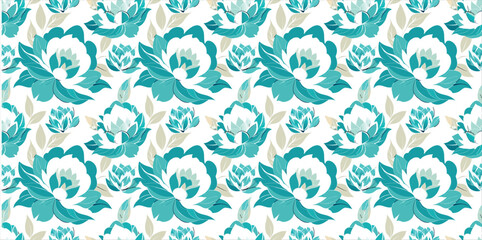 Simple wildflower soft light floral background wallpaper pattern ,Generative AI