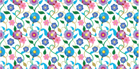 Simple wildflower soft light floral background wallpaper pattern ,Generative AI