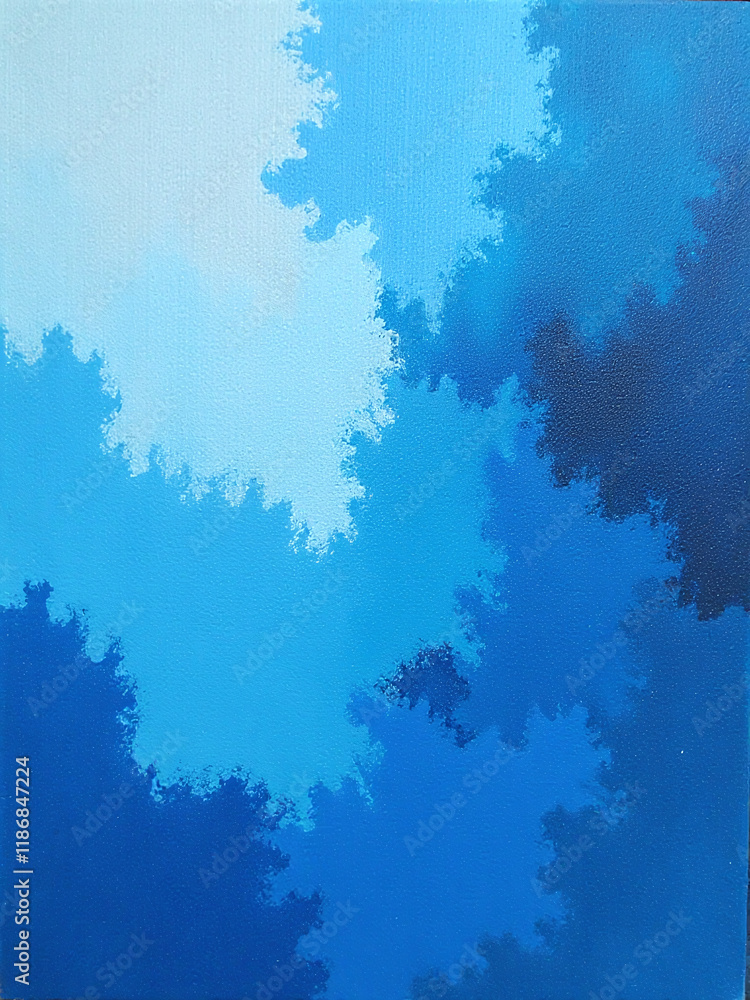 Poster A Vibrant Blue And White Abstract Canvas Texture Featuring A Unique Acrylic Paint Effect With Subtle Background Details. 00002