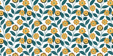 Simple wildflower soft light floral background wallpaper pattern ,Generative AI