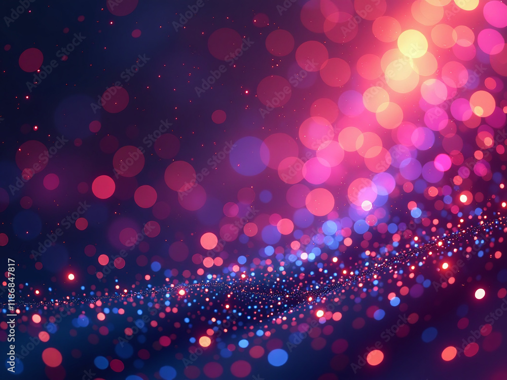 Poster a vibrant abstract background featuring sparkling colors and a shiny texture creating a dynamic visu