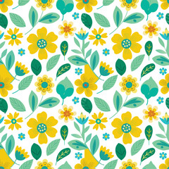 Simple wildflower soft light floral background wallpaper pattern ,Generative AI