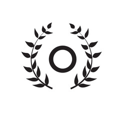 Vector laurel wreath isolated on white background