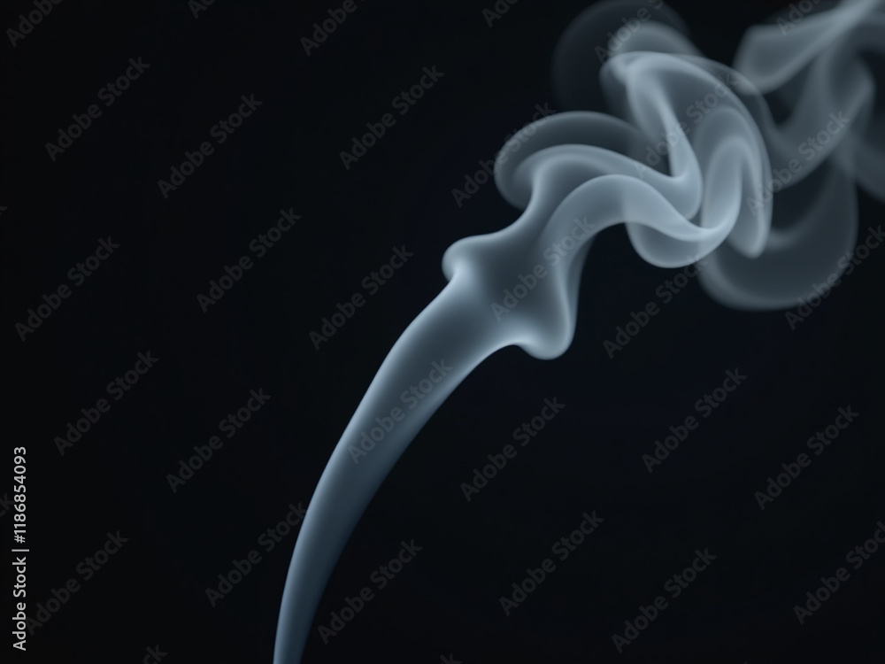 Poster a thin plume of white smoke emerges from a dark backdrop, creating a striking visual contrast instan