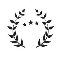 Vector laurel wreath isolated on white background