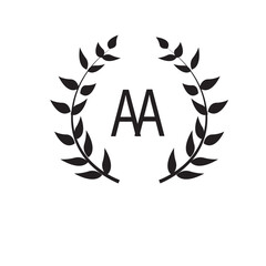 Vector laurel wreath isolated on white background