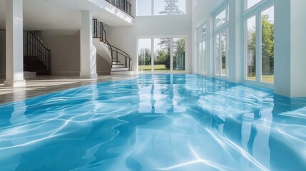 Obraz premium Indoor Pool with Sparkling Blue Water