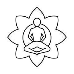 yoga lotus pose mandala design