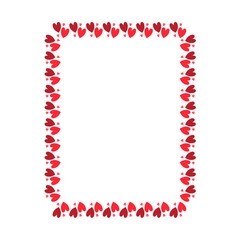 Valentine love heart frame border