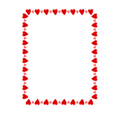 Obraz premium Valentine love heart frame border