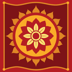 Floral tapestry decor mandala