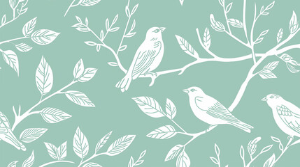 seamless background with birds