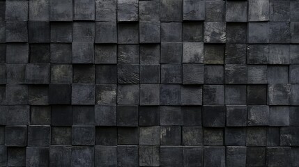 "Smooth Black Brick Wall Texture Ideal for Background or Wallpaper"