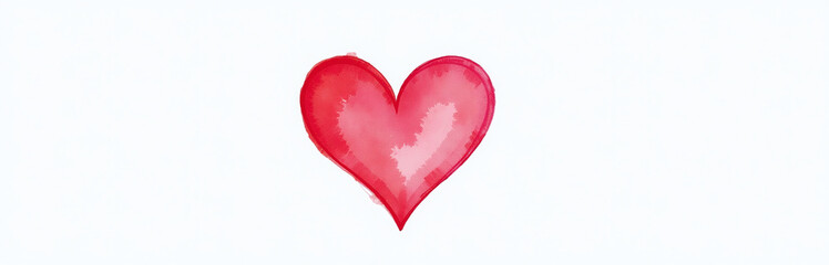 A Small Colorful Watercolor Heart Is Isolated On A Plain White Background With No Additional Design Elements Nearby. 00001