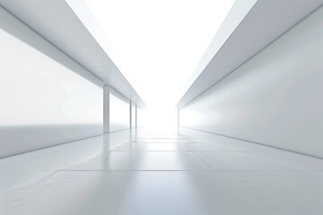 Obraz premium Vanishing Point Illustration Isolated on White Background: Perspective and Depth Concept