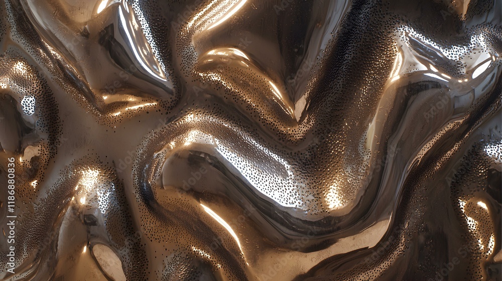 Aufkleber abstract bronze metallic texture with dimpled surface. perfect for backgrounds, websites, or design 
