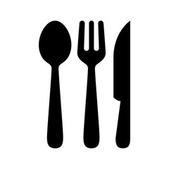 Spoon, fork and knife icon vector. restaurant icon