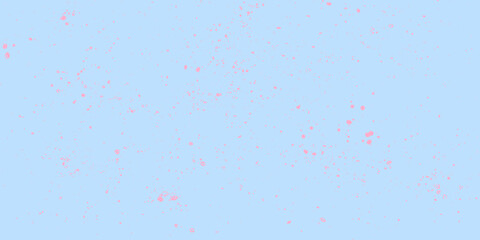 Pastel blue grunge backdrop with halftone pink dots, spray paint effects, ink stains and textured overlays in retro style
