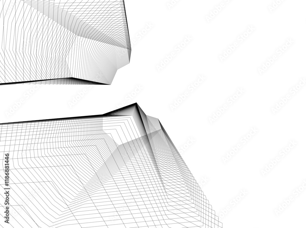 Wall mural abstract architecture, vector background