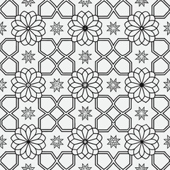 Flat creative arabesque muslim ornaments pattern design