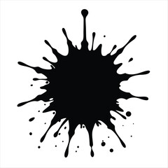 Abstract Black Ink Splatter Vector - Bold and Dynamic Artistic Design
