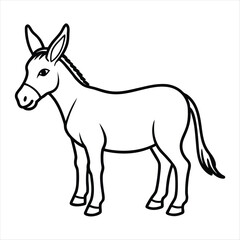 donkey cartoon isolated on white