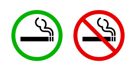 No smoking and smoking area sign set © ValGraphic