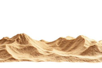 Pile of Sand Isolated on White Background PNG