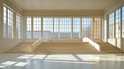 Obraz premium Conceptual visualization of modern architecture, combining futuristic building elements like smart glass, energy-efficient systems, and flexible layouts for a sustainable, high-tech living environment