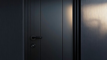 Professional Black Door Hanger 3D Rendering