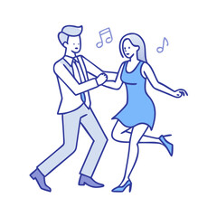 cha cha couple vector icon, dance day vector illustration - simple illustration of cha cha couple perfect for logos, and dance day-themed designs.