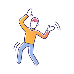 dance hand wave vector icon, dance day vector illustration - simple illustration of dance hand wave perfect for logos, and dance day-themed designs.