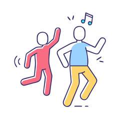 dance hand wave vector icon, dance day vector illustration - simple illustration of dance hand waveperfect for logos, and dance day-themed designs.