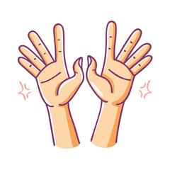 jazz hands vector icon, dance day vector illustration - simple illustration of jazz hands perfect for logos, and dance day-themed designs.